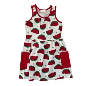 Hanna Andersson Watermelon tank dress 6-7